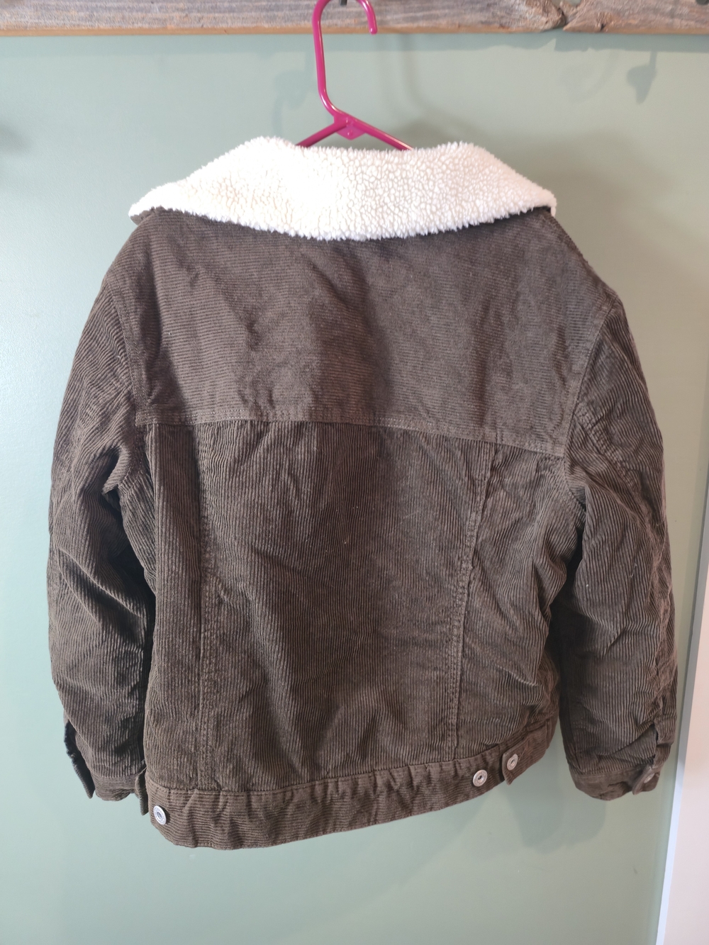 H&M Cream Sherpa-Lined Jacket with Brown Trim - Picture 3 of 6